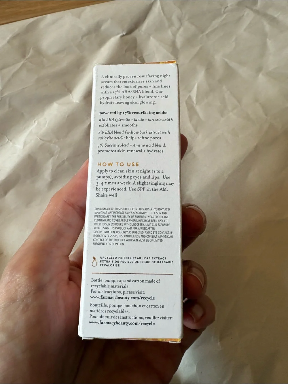NEW Farmacy Honey Glow 17% Resurfacing Acid Serum